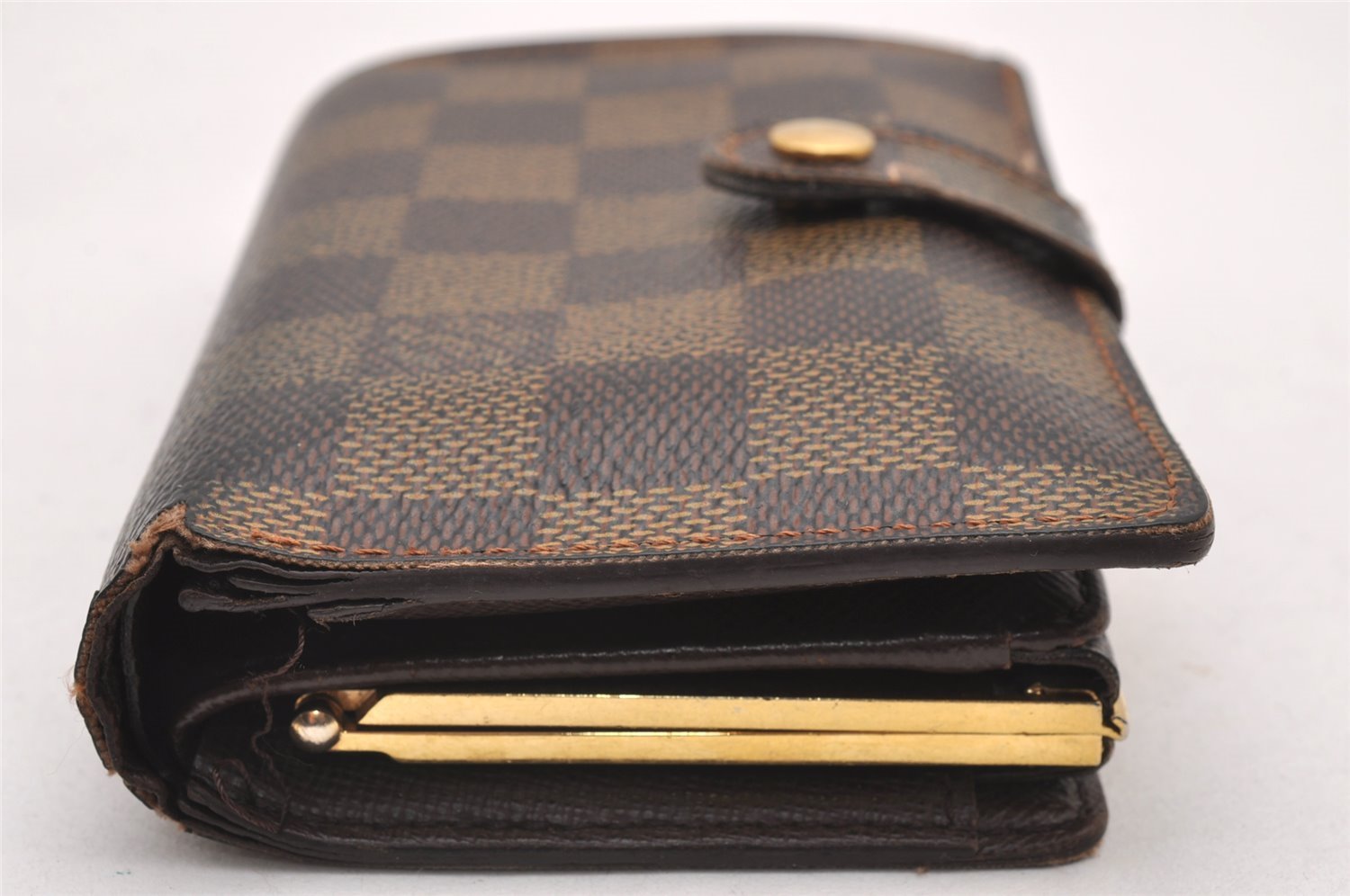 Authentic Louis Vuitton Damier Portefeuille Viennois Wallet N61674 LV 0877J