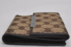 Authentic GUCCI Vintage Bifold Wallet Purse GG Canvas Leather 112664 Brown 0877K