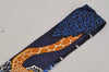 Authentic HERMES Twilly Scarf "THE THREE GRACES" Silk Navy Black 0879J