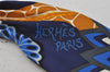 Authentic HERMES Twilly Scarf "THE THREE GRACES" Silk Navy Black 0879J