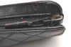 Authentic CHANEL Vintage Calf Skin Bicolore Pouch Purse Black Junk 0879K