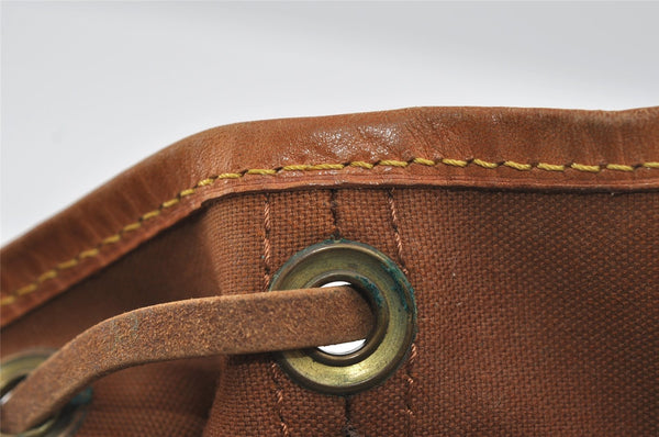 Authentic Louis Vuitton Monogram Petit Noe M42226 Shoulder Drawstring Bag 0881I
