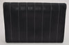 Authentic CHANEL Mademoiselle Lamb Skin Bifold Wallet Purse Pouch Black CC 0882K