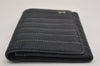 Authentic CHANEL Mademoiselle Lamb Skin Bifold Wallet Purse Pouch Black CC 0882K