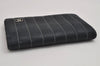 Authentic CHANEL Mademoiselle Lamb Skin Bifold Wallet Purse Pouch Black CC 0882K
