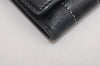 Authentic CHANEL Mademoiselle Lamb Skin Bifold Wallet Purse Pouch Black CC 0882K