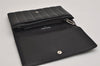 Authentic CHANEL Mademoiselle Lamb Skin Bifold Wallet Purse Pouch Black CC 0882K