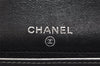 Authentic CHANEL Mademoiselle Lamb Skin Bifold Wallet Purse Pouch Black CC 0882K