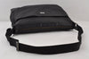 Authentic GUCCI Guccissima Shoulder Bag Nylon GG Leather 162781 Black 0884J