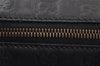 Authentic GUCCI Guccissima Shoulder Bag Nylon GG Leather 162781 Black 0884J