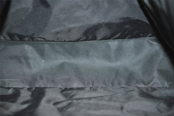 Authentic GUCCI Guccissima Shoulder Bag Nylon GG Leather 162781 Black 0884J