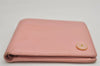 Authentic CHANEL Caviar Skin CoCo Button Bifold Wallet Purse Pink 0884K