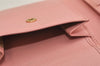 Authentic CHANEL Caviar Skin CoCo Button Bifold Wallet Purse Pink 0884K