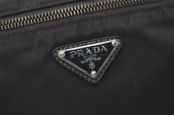 Authentic PRADA TESSUTO + SAFFI Nylon Leather Shoulder Bag 2VH251 Black 0885J