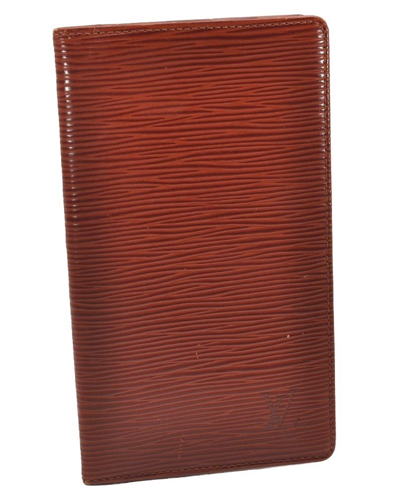 Authentic Louis Vuitton Epi Agenda Posh Notebook Cover Brown R20523 LV 0886J