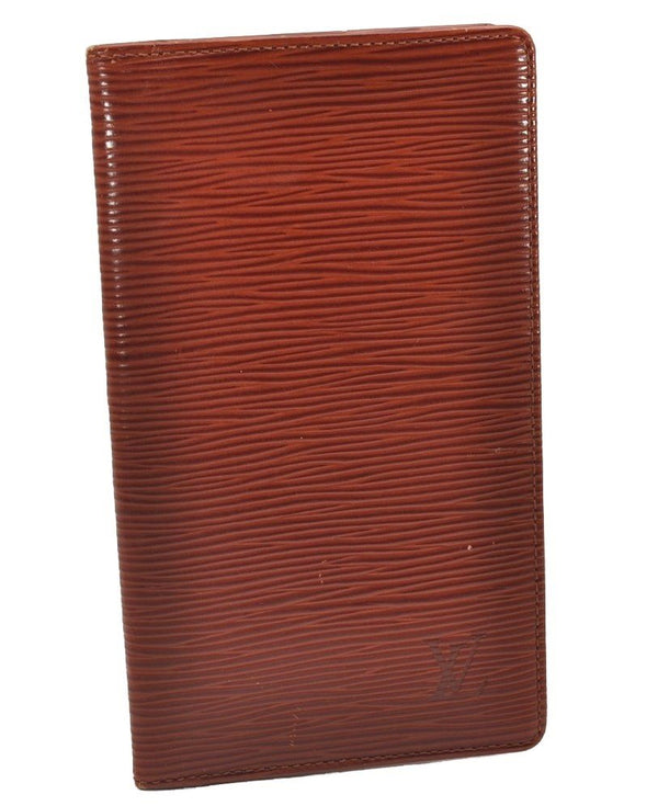 Authentic Louis Vuitton Epi Agenda Posh Notebook Cover Brown R20523 LV 0886J