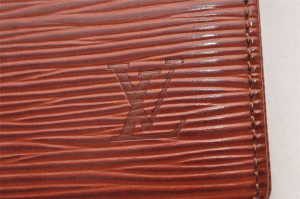 Authentic Louis Vuitton Epi Agenda Posh Notebook Cover Brown R20523 LV 0886J
