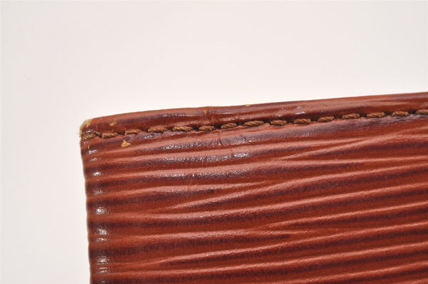 Authentic Louis Vuitton Epi Agenda Posh Notebook Cover Brown R20523 LV 0886J