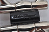 Authentic Salvatore Ferragamo Gancini Belt Leather Size 36.4-40.2" Black 0887K