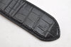 Authentic Salvatore Ferragamo Gancini Belt Leather Size 36.4-40.2" Black 0887K