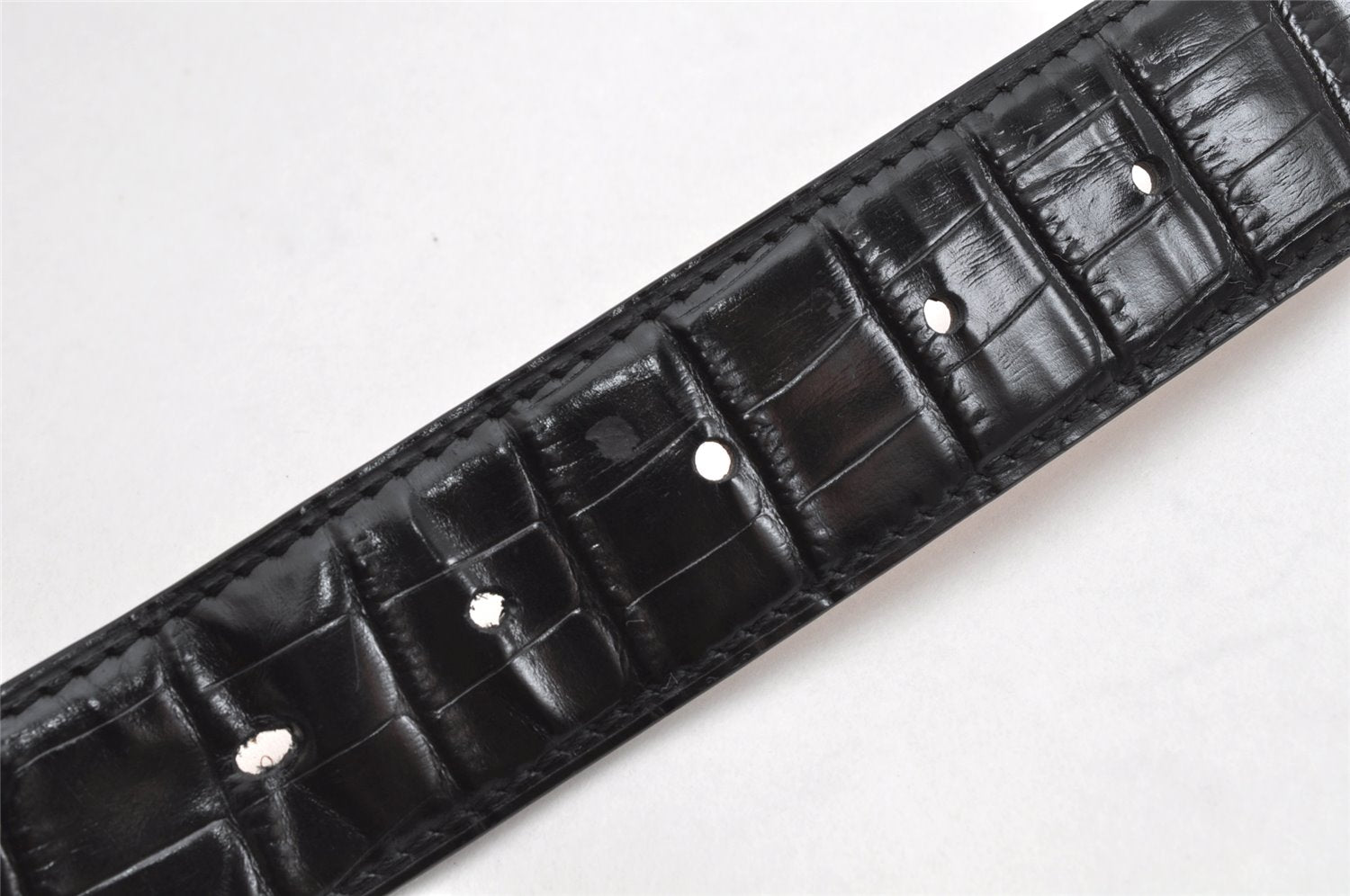 Authentic Salvatore Ferragamo Gancini Belt Leather Size 36.4-40.2