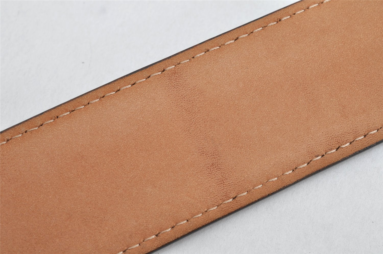 Authentic Salvatore Ferragamo Gancini Belt Leather Size 36.4-40.2