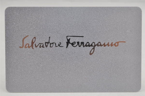 Authentic Salvatore Ferragamo Gancini Belt Leather Size 36.4-40.2" Black 0887K