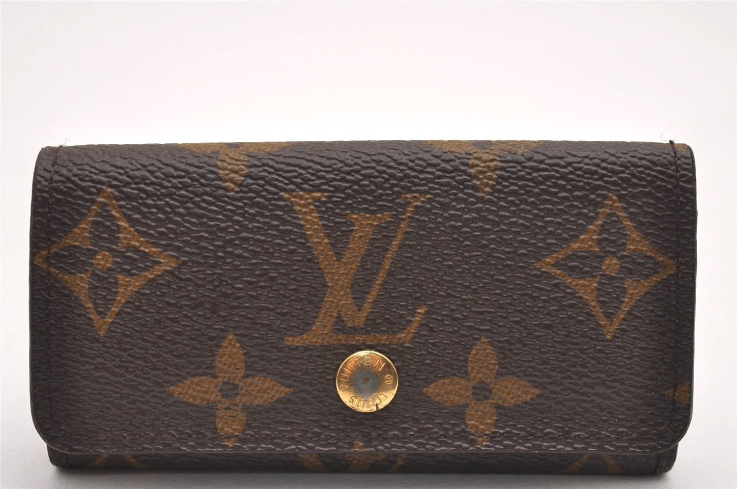 Authentic Louis Vuitton Monogram Multicles 4 Four Hooks Key Case M62631 LV 0888J