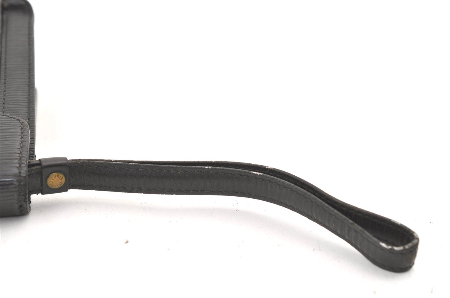 Auth Louis Vuitton Epi Pochette Sellier Dragonne Clutch Bag M52612 Black 0889K