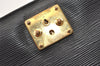 Auth Louis Vuitton Epi Pochette Sellier Dragonne Clutch Bag M52612 Black 0889K