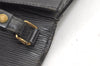 Auth Louis Vuitton Epi Pochette Sellier Dragonne Clutch Bag M52612 Black 0889K