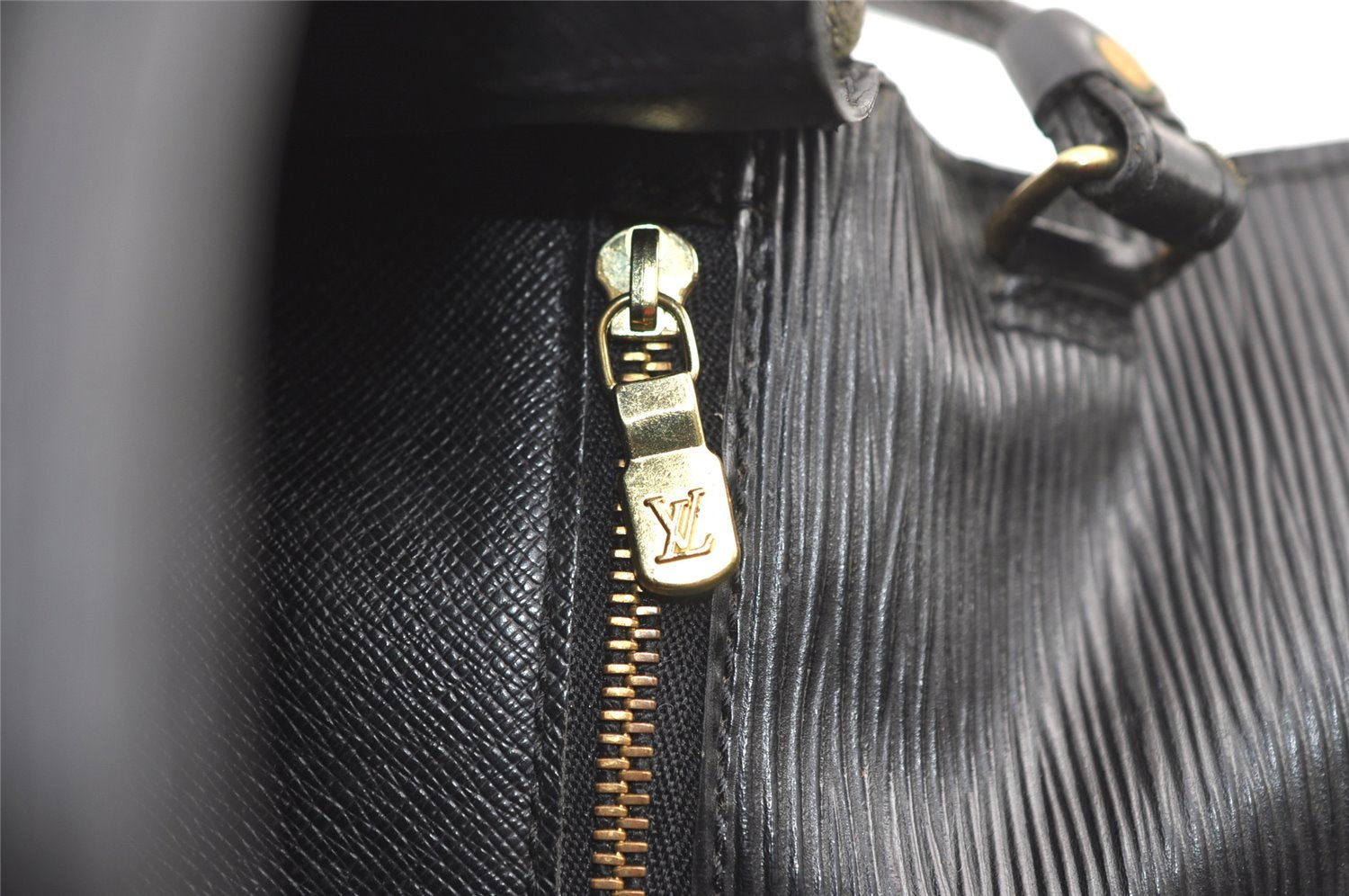 Auth Louis Vuitton Epi Pochette Sellier Dragonne Clutch Bag M52612 Black 0889K