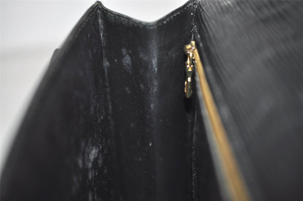 Auth Louis Vuitton Epi Pochette Sellier Dragonne Clutch Bag M52612 Black 0889K