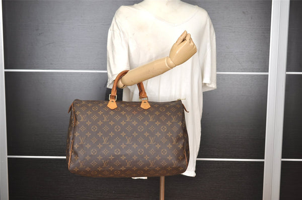 Authentic Louis Vuitton Monogram Speedy 40 Hand Boston Bag M41522 LV 0891I