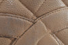 Authentic CHANEL Caviar Skin Medallion CC Logo Shoulder Tote Bag Beige 0892I