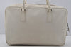 Authentic PRADA Vintage Leather Shoulder Hand Bag White 0892J