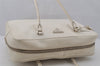 Authentic PRADA Vintage Leather Shoulder Hand Bag White 0892J