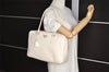 Authentic PRADA Vintage Leather Shoulder Hand Bag White 0892J