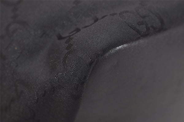 Authentic GUCCI Bamboo Shoulder Hand Bag GG Nylon Leather 0000531 Black 0892K