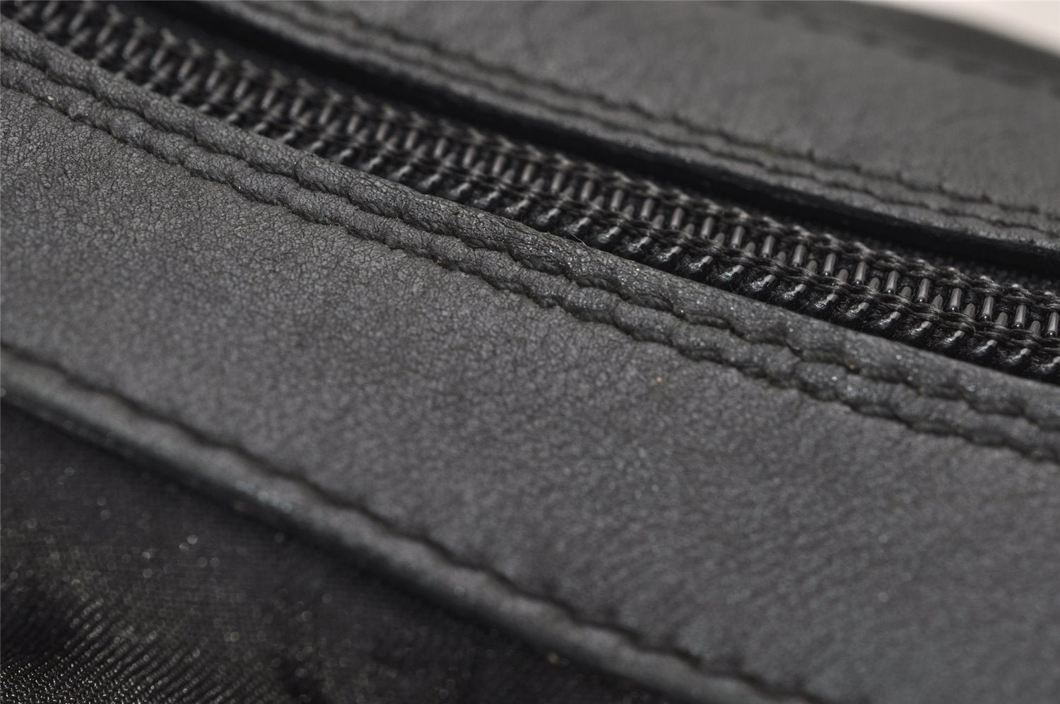 Authentic GUCCI Bamboo Shoulder Hand Bag GG Nylon Leather 0000531 Black 0892K