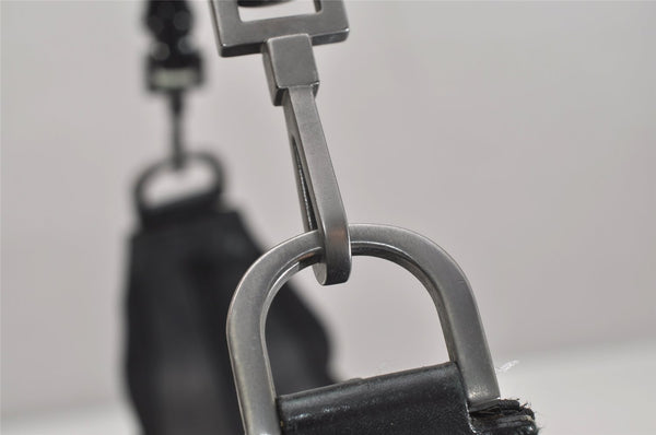 Authentic GUCCI Bamboo Shoulder Hand Bag GG Nylon Leather 0000531 Black 0892K