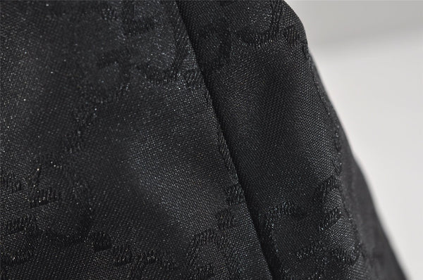 Authentic GUCCI Bamboo Shoulder Hand Bag GG Nylon Leather 0000531 Black 0892K