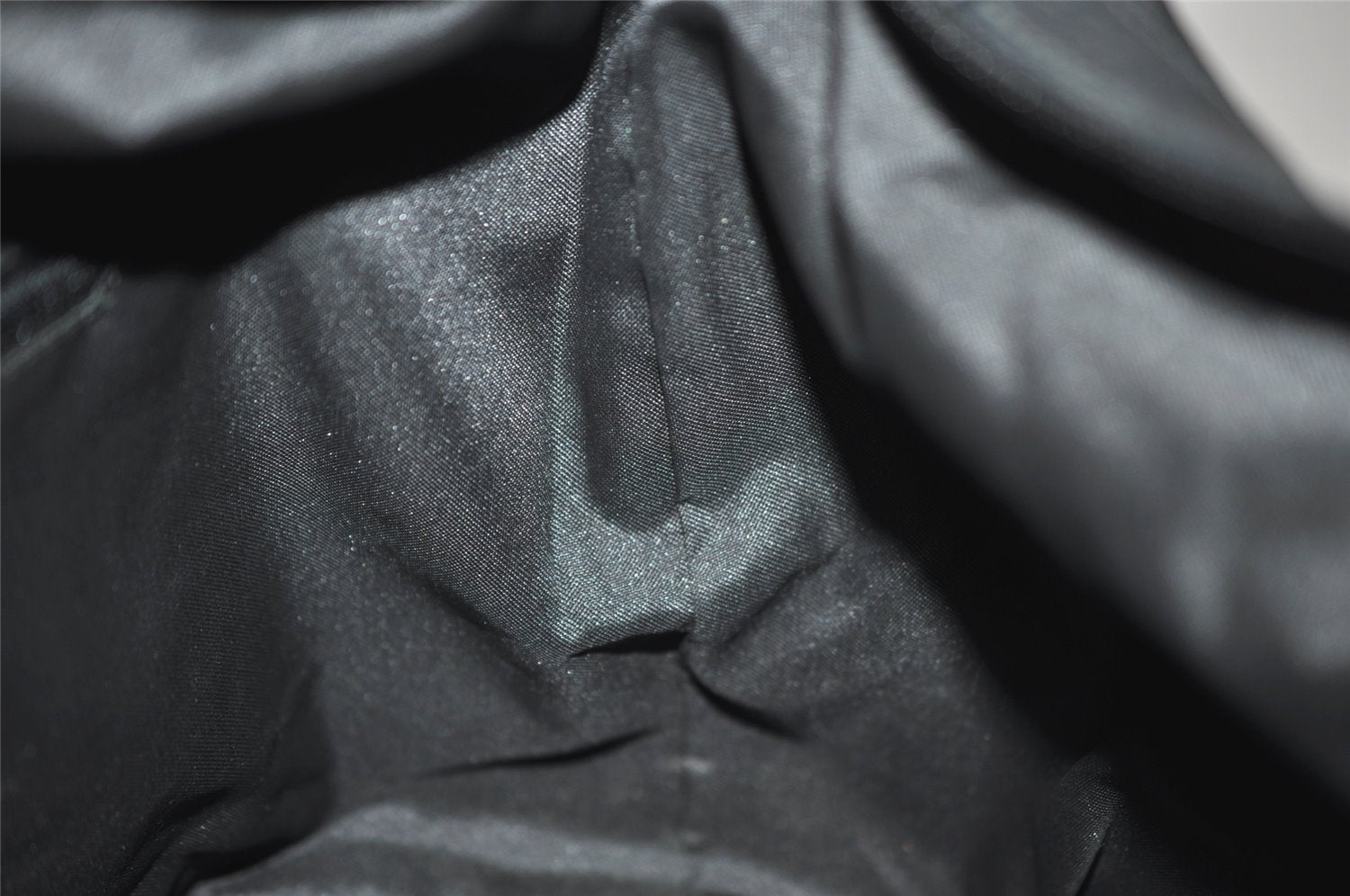 Authentic GUCCI Bamboo Shoulder Hand Bag GG Nylon Leather 0000531 Black 0892K