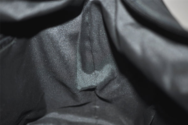 Authentic GUCCI Bamboo Shoulder Hand Bag GG Nylon Leather 0000531 Black 0892K