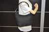 Authentic GUCCI Bamboo Shoulder Hand Bag GG Nylon Leather 0000531 Black 0892K