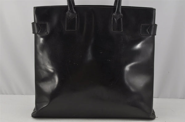 Authentic GUCCI Vintage Bamboo Shoulder Hand Bag Leather Black Junk 0893J