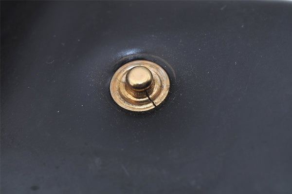 Authentic GUCCI Vintage Bamboo Shoulder Hand Bag Leather Black Junk 0893J