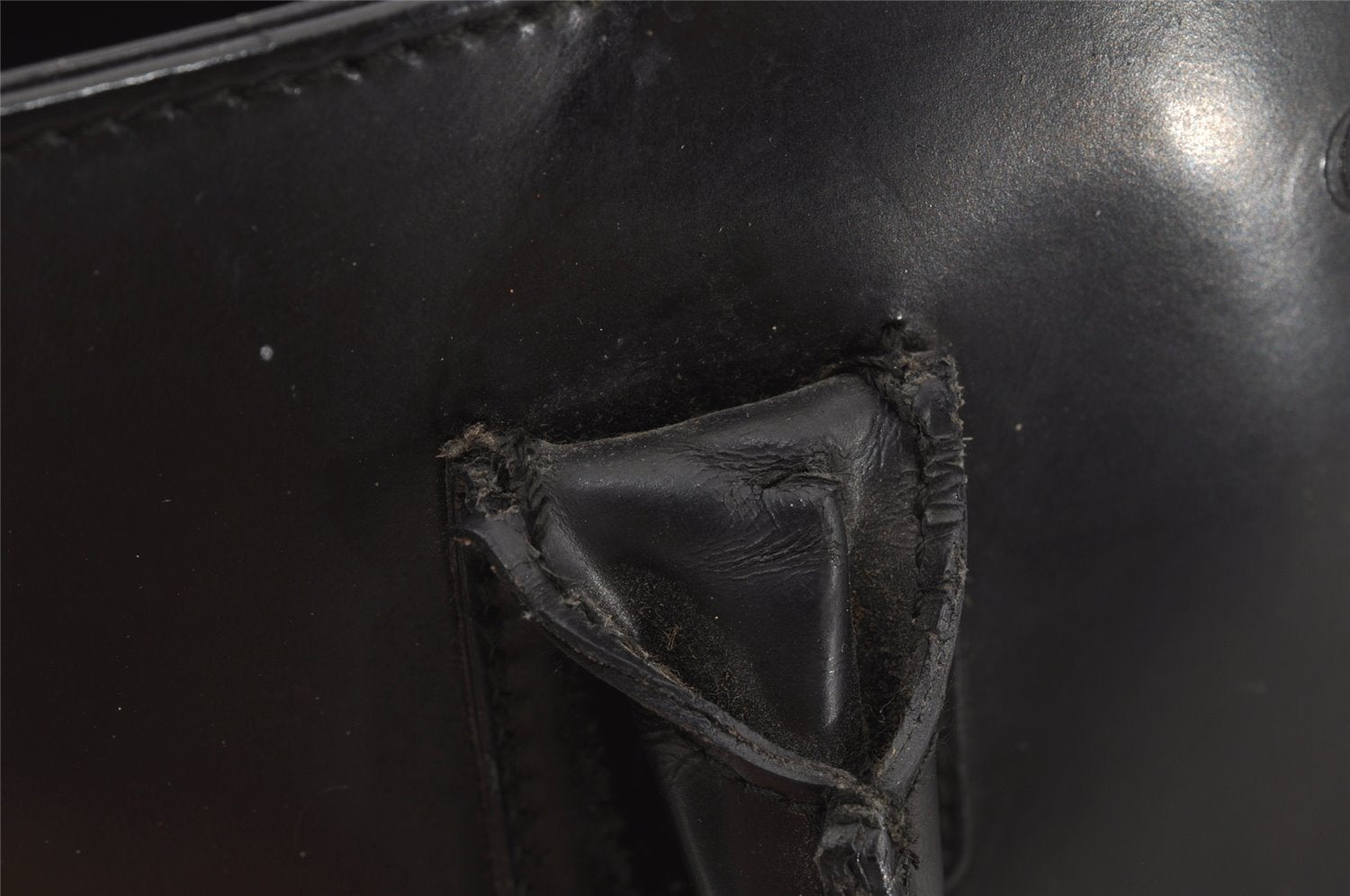 Authentic GUCCI Vintage Bamboo Shoulder Hand Bag Leather Black Junk 0893J