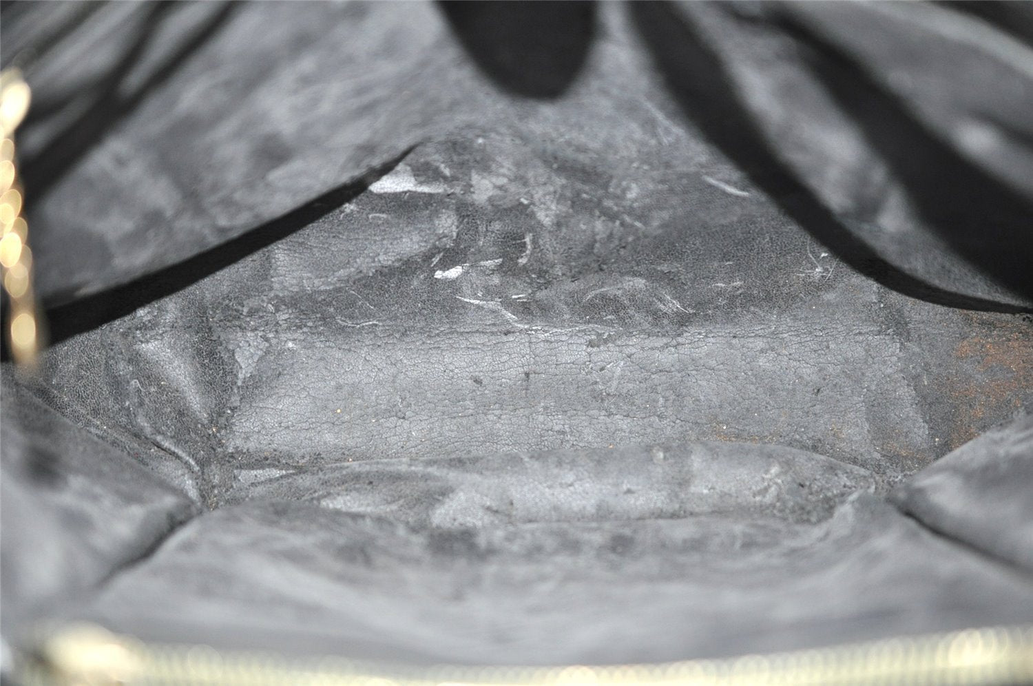 Authentic GUCCI Vintage Bamboo Shoulder Hand Bag Leather Black Junk 0893J