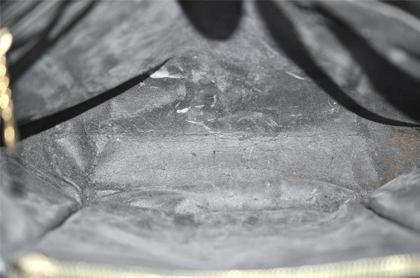 Authentic GUCCI Vintage Bamboo Shoulder Hand Bag Leather Black Junk 0893J